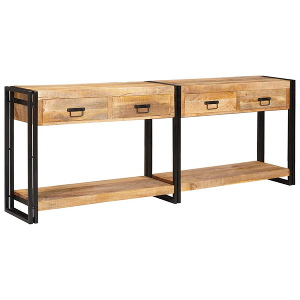 Konsolentische 2er Set Braun Massivholz Mango
