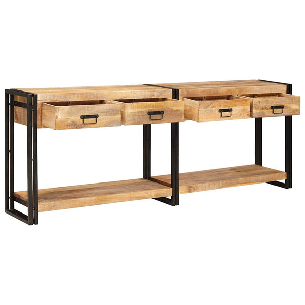 Konsolentische 2er Set Braun Massivholz Mango