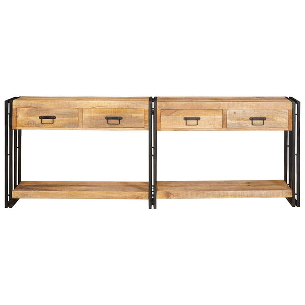 Konsolentische 2er Set Braun Massivholz Mango