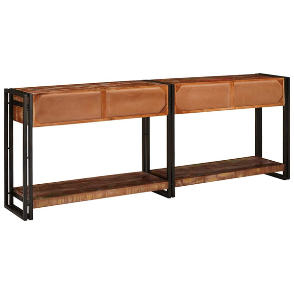 Mehrfarbige Konsolentische aus Massivholz, 2er-Set