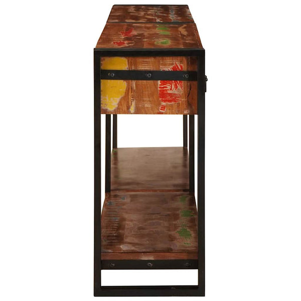 Mehrfarbige Konsolentische aus Massivholz, 2er-Set
