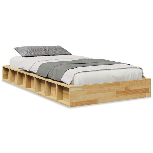 Massivholzbett 90x190 cm Eiche ohne Matratze