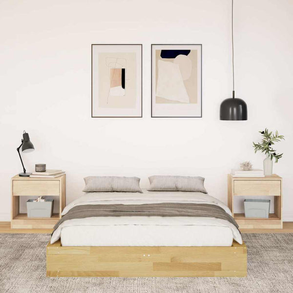 Massivholzbett 120x190 cm Eiche ohne Matratze