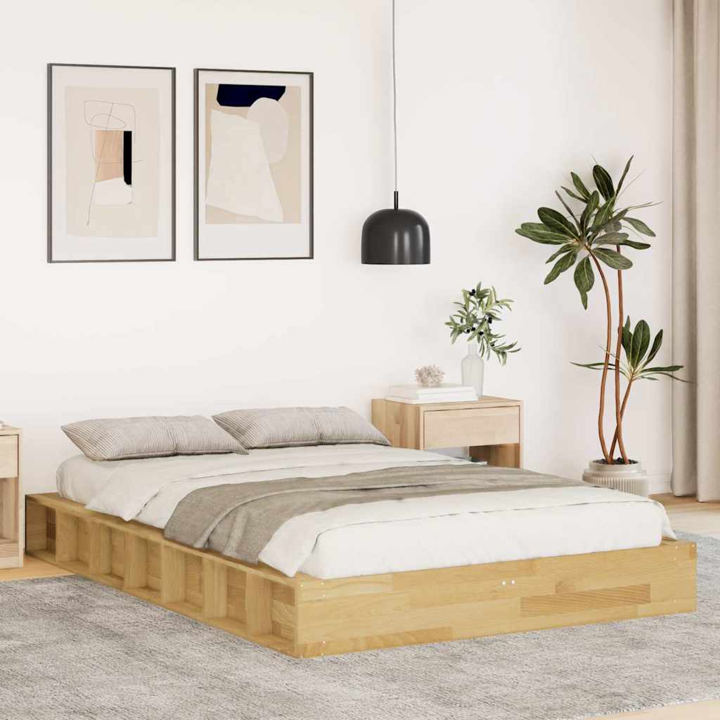 Massivholzbett 120x190 cm Eiche ohne Matratze