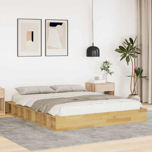 Massivholzbett 140x190 cm Eiche ohne Matratze