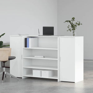 Empfangstresen Weiß 180cm Holz