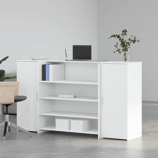 Empfangstresen Weiß 180cm Holz
