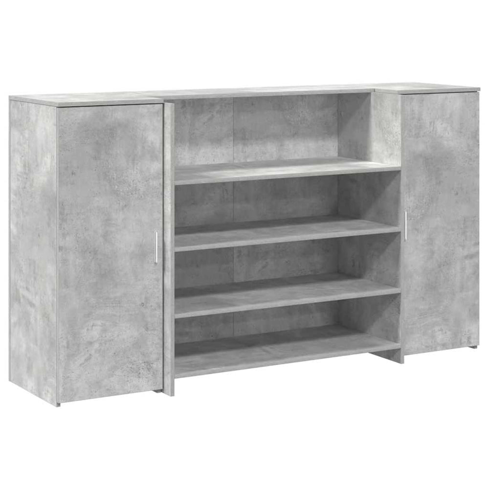 Betongraue Empfangstheke, 180 cm