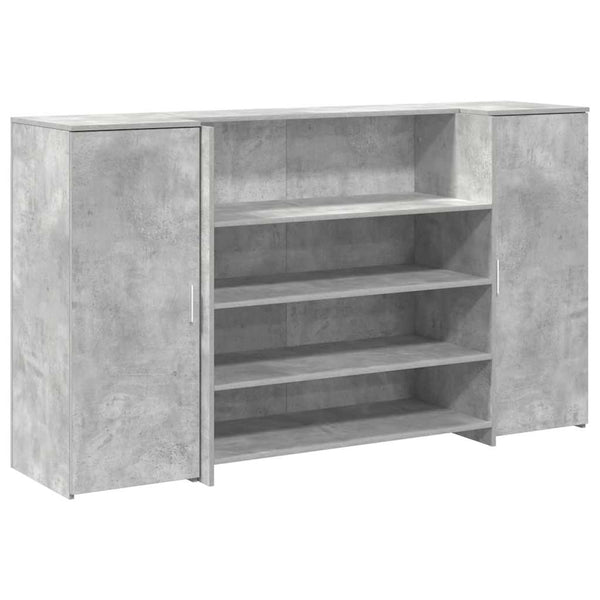 Betongraue Empfangstheke, 180 cm