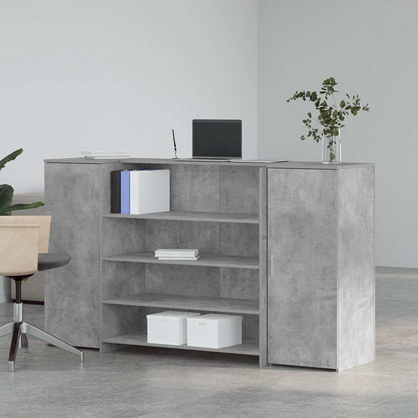 Betongraue Empfangstheke, 180 cm