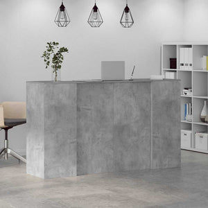 Betongraue Empfangstheke, 180 cm