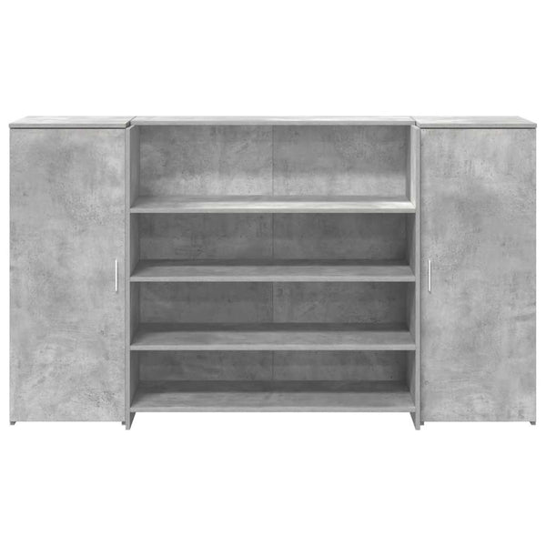Betongraue Empfangstheke, 180 cm