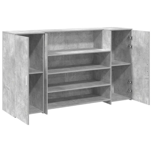 Betongraue Empfangstheke, 180 cm