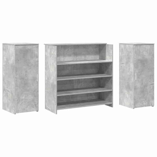 Betongraue Empfangstheke, 180 cm