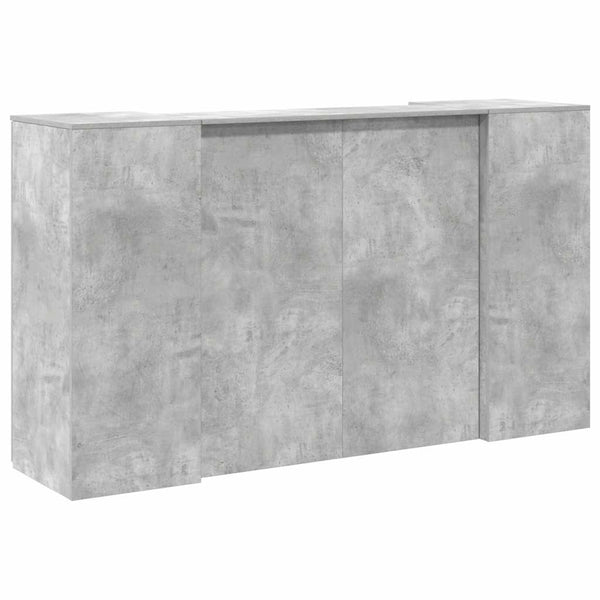 Betongraue Empfangstheke, 180 cm
