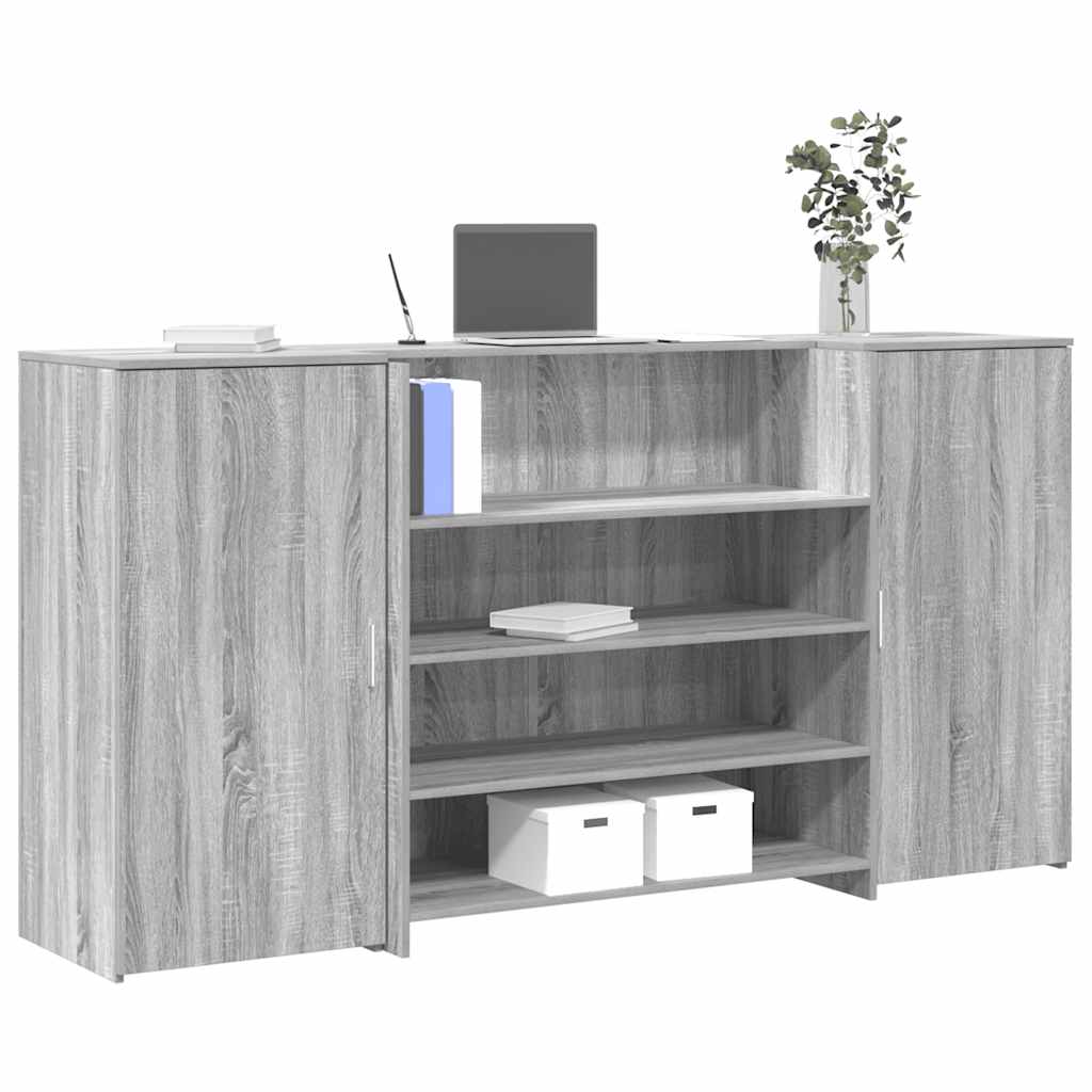 Empfangstheke Grau Sonoma 200 cm