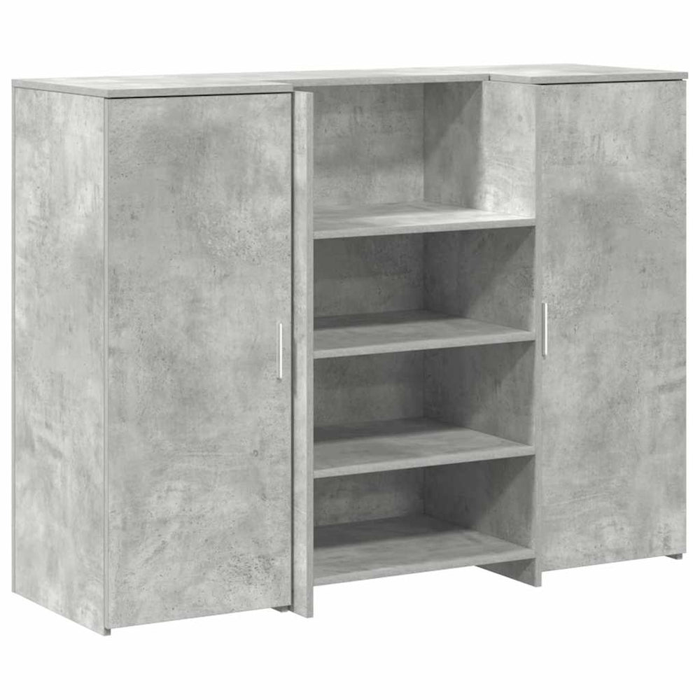 Betongraue Empfangstheke, 135 cm