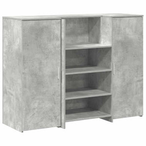 Betongraue Empfangstheke, 135 cm
