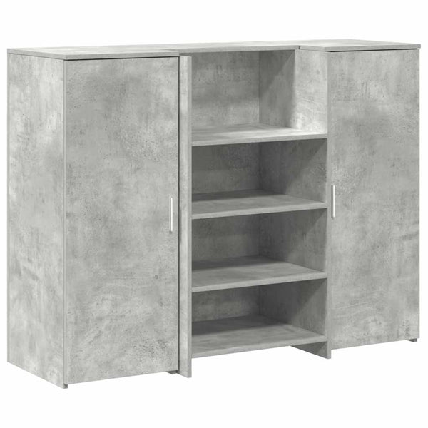 Betongraue Empfangstheke, 135 cm
