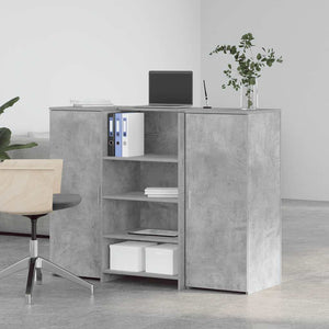 Betongraue Empfangstheke, 135 cm