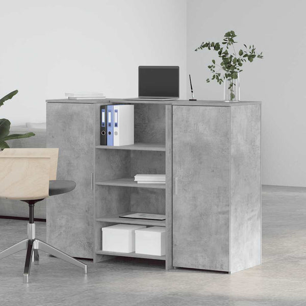 Betongraue Empfangstheke, 135 cm