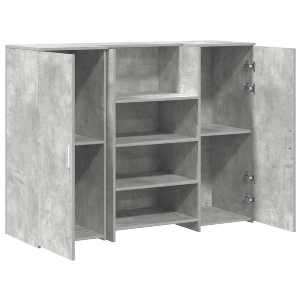 Betongraue Empfangstheke, 135 cm