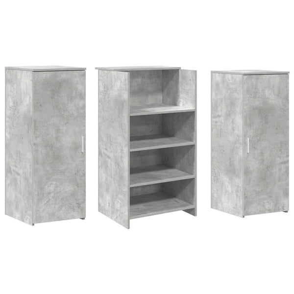 Betongraue Empfangstheke, 135 cm