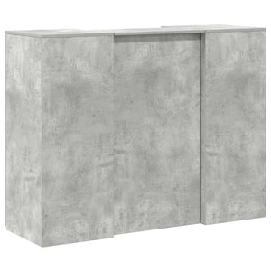 Betongraue Empfangstheke, 135 cm