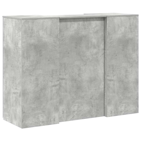 Betongraue Empfangstheke, 135 cm