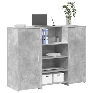 Betongraue Empfangstheke, 135 cm