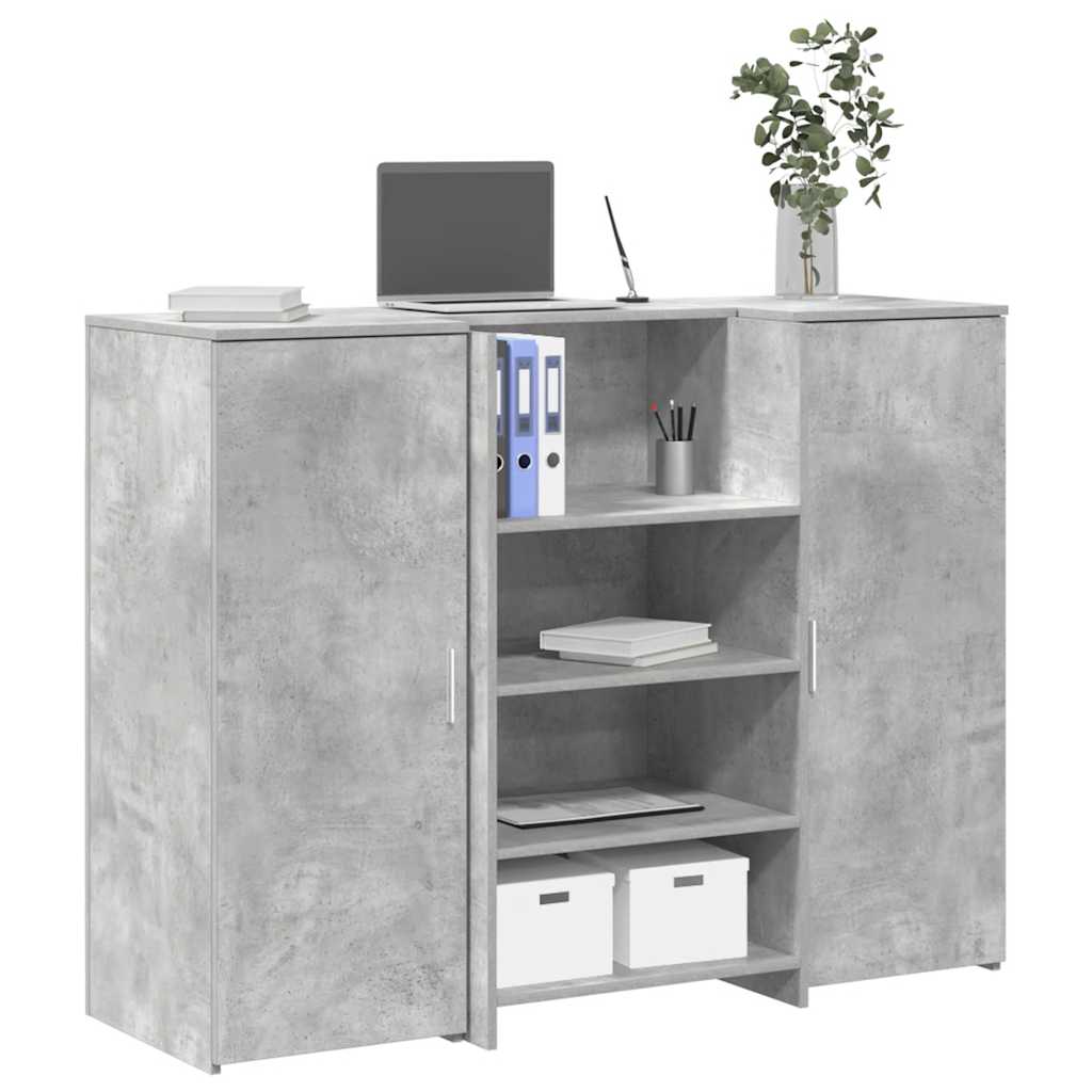 Betongraue Empfangstheke, 135 cm