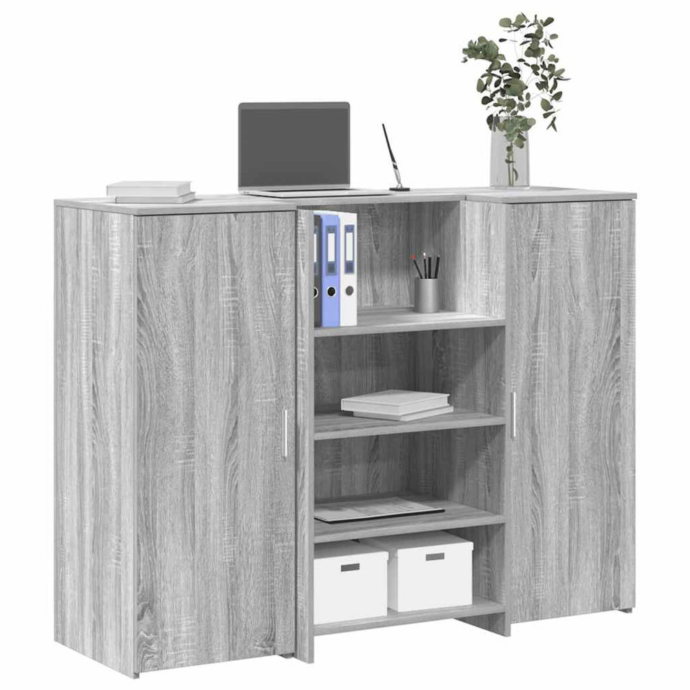 Empfangstheke Grau Sonoma 135cm