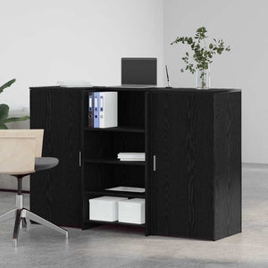 Empfangstheke Schwarz Eiche 155cm