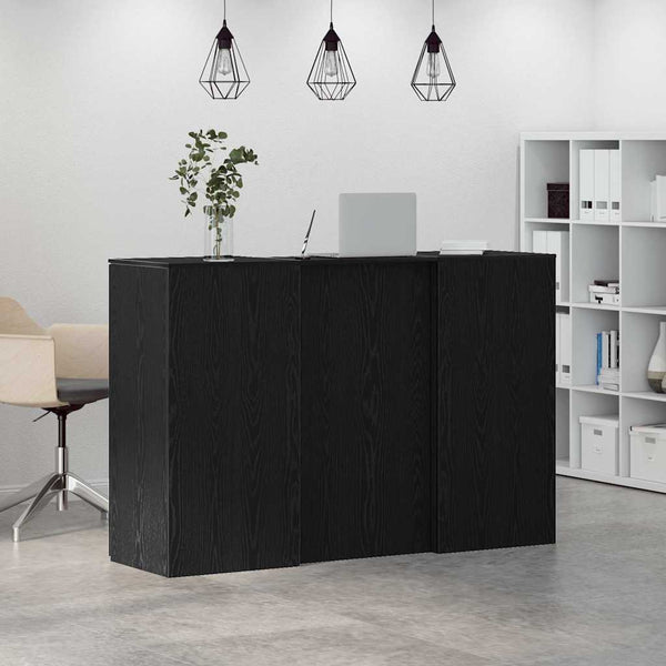 Empfangstheke Schwarz Eiche 155cm