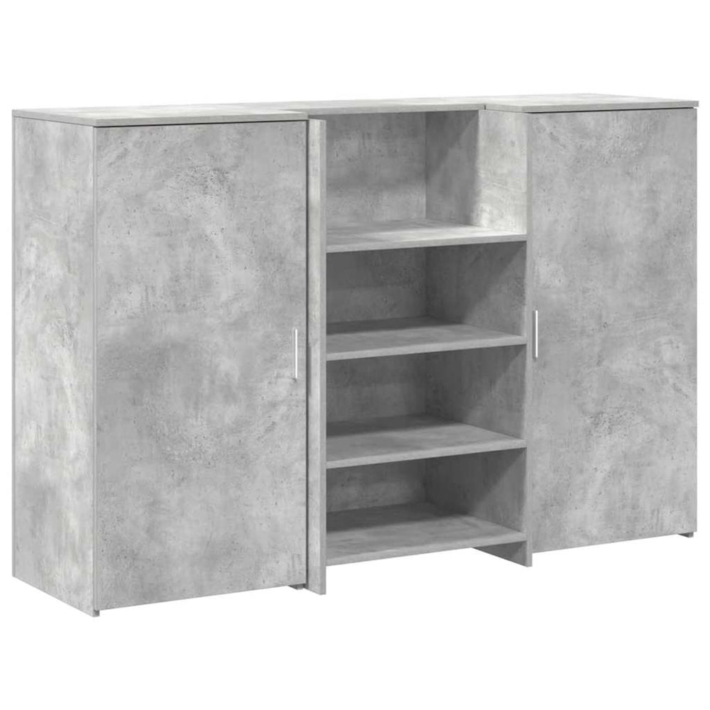 Betongraue Empfangstheke, 155 cm