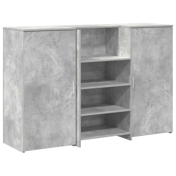 Betongraue Empfangstheke, 155 cm