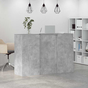 Betongraue Empfangstheke, 155 cm