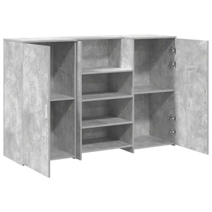 Betongraue Empfangstheke, 155 cm