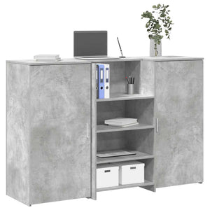 Betongraue Empfangstheke, 155 cm