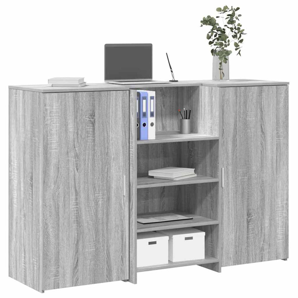 Empfangstheke Grau Sonoma 155 cm