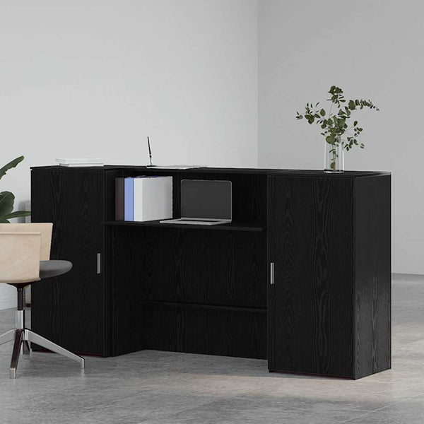 Empfangstheke Schwarz Eiche 200 cm