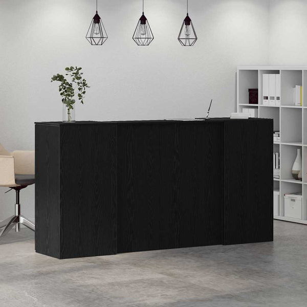 Empfangstheke Schwarz Eiche 200 cm
