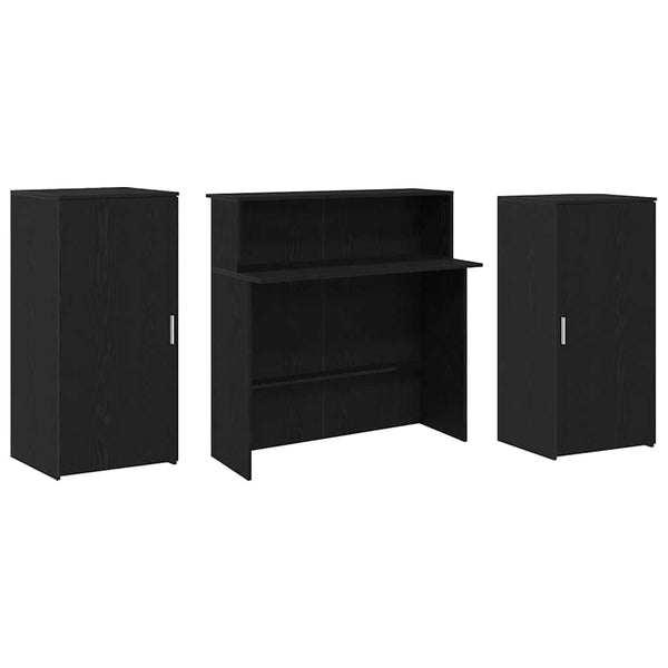 Empfangstheke Schwarz Eiche 200 cm
