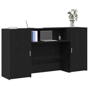 Empfangstheke Schwarz Eiche 200 cm