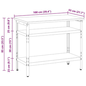 Werkbank Grau 100x55x85cm