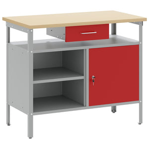 Werkbank mit Schubladen, Regal – 100x55x85cm