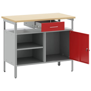Werkbank mit Schubladen, Regal – 100x55x85cm