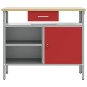 Werkbank mit Schubladen, Regal – 100x55x85cm