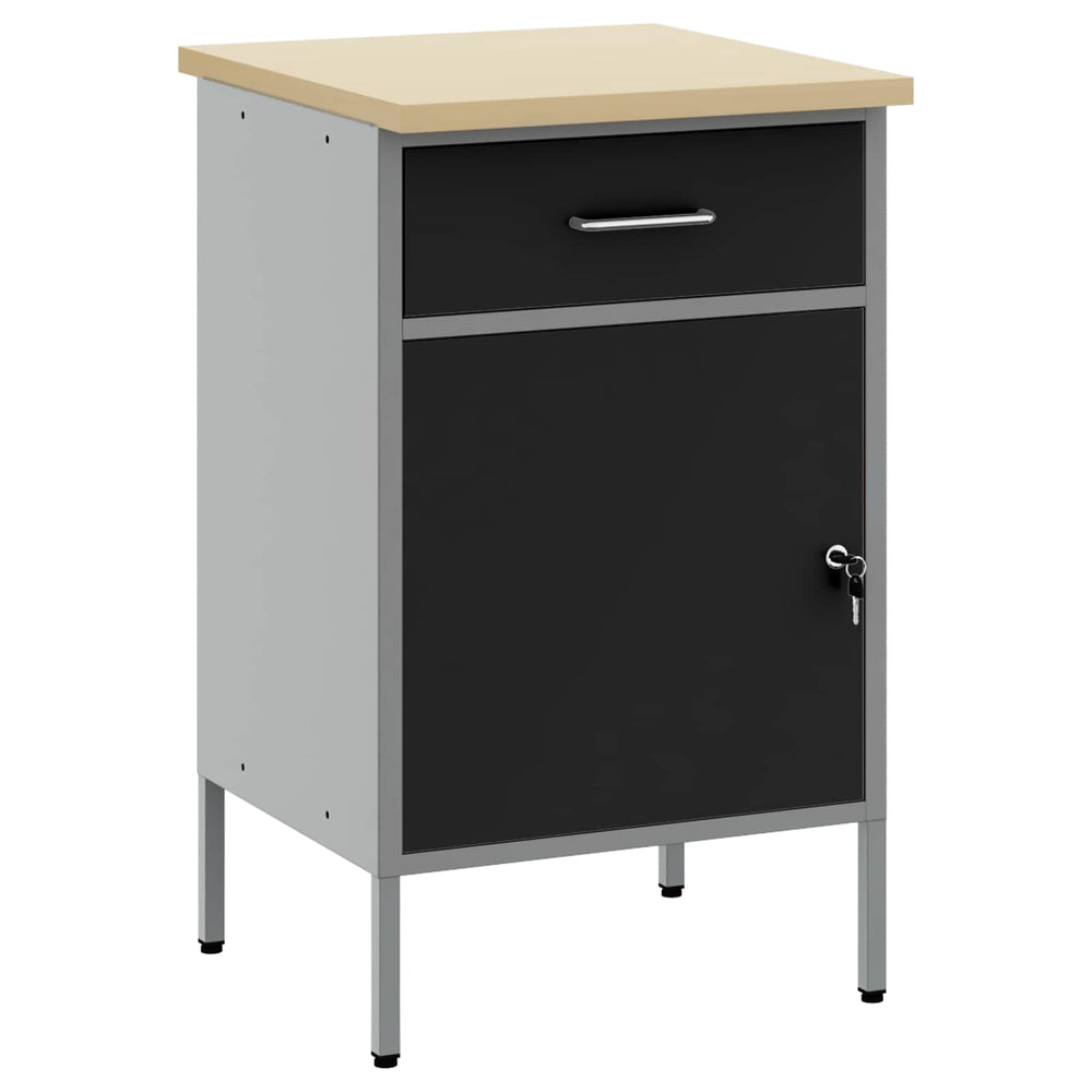 Werkbank mit Schubladen, Schwarz/Grau, 50x55x85 cm
