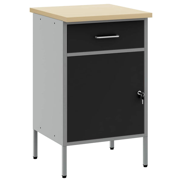 Werkbank mit Schubladen, Schwarz/Grau, 50x55x85 cm